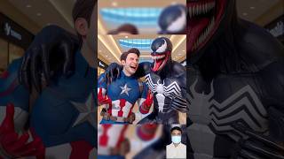 Competition💥 Spiderman😱 Venom captain America and Spiderman winner avengers marvel shorts [upl. by Tillie683]