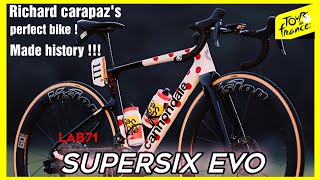 Richard carapaz did the polka dots proud   with his Cannondale Supersix evo Lab71 [upl. by Ahserak460]