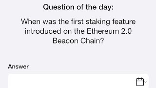 30th September Time Farm Answer Today When the first staking introduced on the ETC20 Beacon Chain [upl. by Ysle]