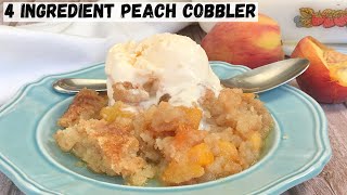 5Minute Peach Cobbler Recipe  So Easy [upl. by Belia263]