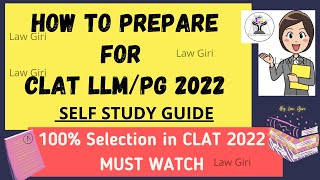 How to prepare for CLAT LLM 2024 by Self StudyHow to prepare for CLAT PG 2024CLAT LLM Syllabus [upl. by Ayr]