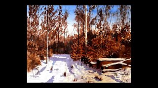 How to paint the Serenity of a Snowy Winter Landscape in watercolor [upl. by Clapper]