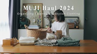 MUJI Malaysia Haul 2024 Organizing Essentials amp MustHave Linen amp Hemp Clothing [upl. by Zavala]