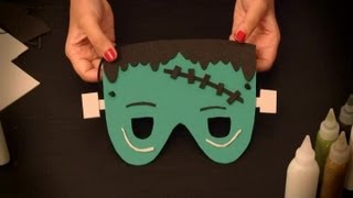 Cómo hacer un antifaz de Frankenstein  Antifaces de personajes para niños [upl. by Ronnie]