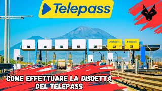 Come effettuare la disdetta del Telepass 2024 [upl. by Kablesh531]