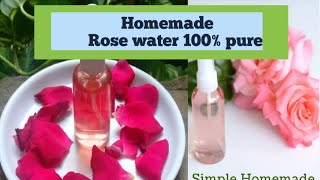 Easy way to make Rose Water at homeHomemade Rose Water youtube [upl. by Ursulina]