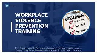 Workplace Violence Prevention  Overview of the WVPP training program [upl. by Bez232]