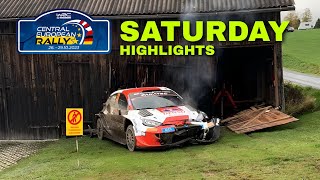 SATURDAY HIGHLIGHTS  WRC CENTRAL EUROPEAN RALLY 2023  Crash Flatout and Max Attack [upl. by Eilarol]