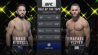 UFC Vegas 44 Рафаэль Физиев vs Брэд Ридделл Обзор на Бой Физиев vs Ридделл Fiziev vs Riddell ЮФС [upl. by Humfrid]