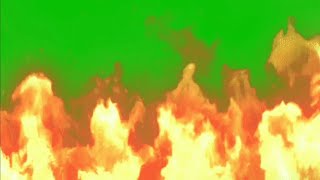 Green Screen Fire Flame Effect HD Footage  Fuego chroma key [upl. by Minor]