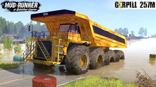 Spintires MudRunner  Giant Mining Dump Truck Driving Through Flood In City [upl. by Asserat]