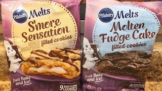 Pillsbury Melts Smore Sensation amp Molten Fudge Cake Review [upl. by Ynots]