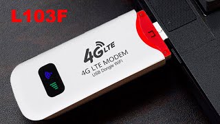 Портативный 4G LTE WIFI модем USB L103F со слотами под SIM карту и карту памяти [upl. by Einahpit]