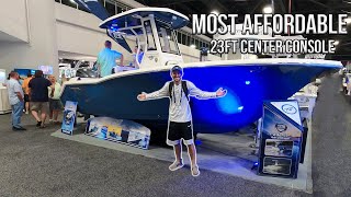 The Most AFFORDABLE 23ft Center Console at the Miami Boat Show 2023 [upl. by Lleral894]