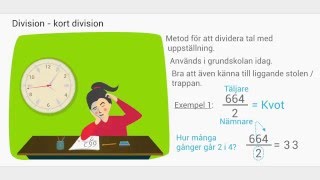 Kort Division  Dividera med uppställning [upl. by Crandale]