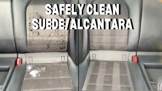 HOW TO CLEAN SUEDE CAR SEATS  CAR DETAILING DIRTY SUEDE SEATS  DIRTY CAR DETAILING [upl. by Atiuqehc840]