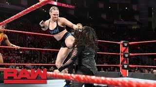 Ronda Rousey amp Ember Moon vs Nia Jax amp Tamina Raw Dec 3 2018 [upl. by Lapointe]