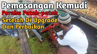 Pemasangan Kemudi Perahu Fiberglass Patahpatah Setelah Perbaikan [upl. by Uchida730]