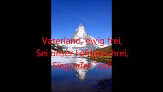 Heil dir Helvetia  alte Schweizer Nationalhymne mit Text [upl. by Yorgen]