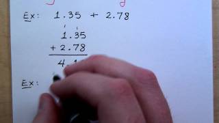 Prealgebra  Part 86 AddingSubtracting Decimal Numbers [upl. by Lorens]