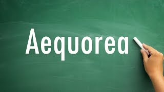 How to pronounce aequorea  aequorea pronunciation [upl. by Adnale]