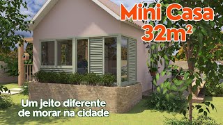 Mini Casa 32m²  Casa compacta rodeada de verde [upl. by Yesnikcm]