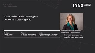 LYNX  Konservative Optionsstrategien für Ihr Depot Claudia Jankewitz  19052016 [upl. by Germain]