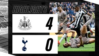 Newcastle United 4 Tottenham Hotspur 0  Premier League Highlights [upl. by Berenice]