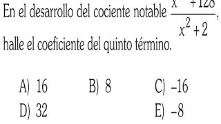 COCIENTES NOTABLESPREGUNTA RESUELTA DEL EXAMEN DE ADMISION SAN MARCOS [upl. by Kcitrap]