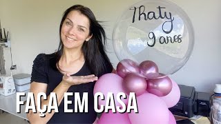 ARRANJO COM BALÃO BUBBLE MUITO FÁCIL PARA FAZER EM CASA NÃO PRECISA DE GÁS HÉLIO NEM MÁQUINA [upl. by Nadabas]