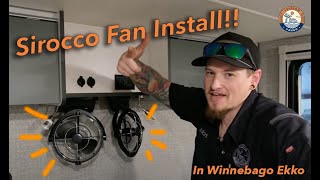 Sirocco Fan  Installation in Winnebago Ekko [upl. by Alrep]