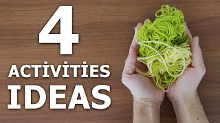 4 DIFFERENT ACTIVITIES IDEAS  Activities For 3 Year Olds At Home [upl. by Gifferd]