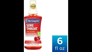 Chloraseptic Sore Throat Spray Cherry Flavor 6 fl oz [upl. by Akilat]