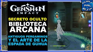 Encuentra el secreto oculto en la biblioteca arcana Antiguos pergaminos genshinimpact 44 [upl. by Nihahs]