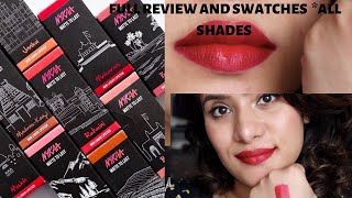 NEW NYKAA MATTE TO LAST MINI LIQUID LIPSTICK REVIEW AND SWATCHES all shades [upl. by Ji]