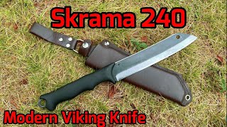 Skrama 240 Viking Knife Review Varusteleka Seax [upl. by Schonthal]