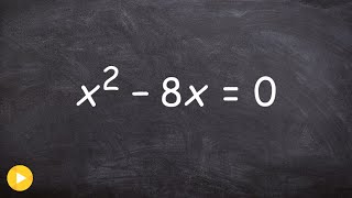 How to factor a quadratic equation when c0  Free Math Help  Online Tutor [upl. by Llednyl598]