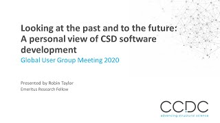 Robin Taylor Looking at the past and to the future A personal view of CSD software development [upl. by Kcireddor]