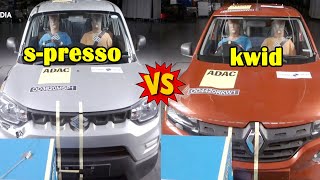 Maruti Suzuki Spresso vs Renault Kwid 2020 Crash Test Safety Rating  Which one is Safe [upl. by Ahsemal99]