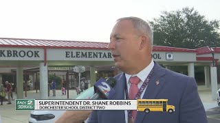 Dr Shane Robbins welcomes students back at Oakbrook Elementary School [upl. by Gerdeen]