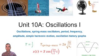 Unit 10A Video Lecture Oscillations 1 PHY111 Spring 2024 [upl. by Nyahs]