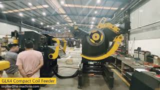 3 in 1 decoiler straightener feeder machine with hydraulic shear for automotive stamping in Canada [upl. by Trevar735]