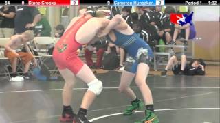 2012 Schoolboy Nat Duals 84 Stone Crooks vs Cameron Hunsaker [upl. by Ellenehc]