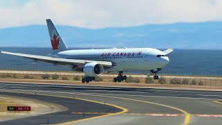 HARD Landing Boeing 777 200 at Zamperini Field Airport MFS2020 [upl. by Ynitsed]