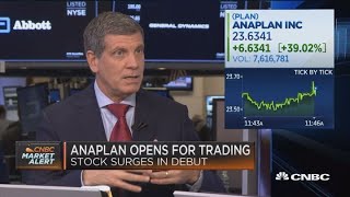 Anaplan CEO on the stocks surging IPO debut [upl. by Atiragram403]