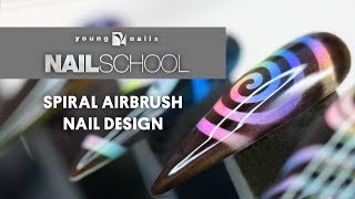 SPIRAL AIRBRUSH NAIL DESIGN [upl. by Somerset424]