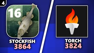 Stockfish 16 VS Torch 4 BRILLIANT Moves [upl. by Yate667]