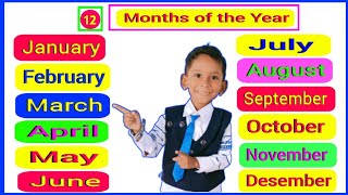 12 Months of the year  Month Name  January February to December  twelve month name  Months [upl. by Mert]