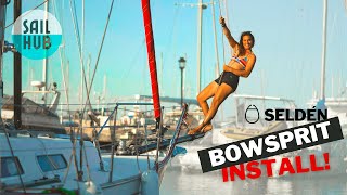 Retrofitting a bowsprit  The ANSWER to cruising under spinnaker [upl. by Ecnarwal]