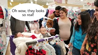 Reborn Baby Dolls Shopping  Life Like Toy Baby Dolls  Awesome Reactions [upl. by Ocirema6]